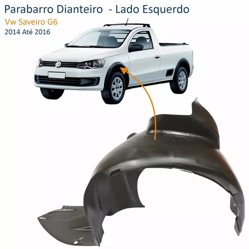 Parabarro Dianteiro Vw Saveiro G6 2014 Até 2016 Lado Esquerdo Motorista