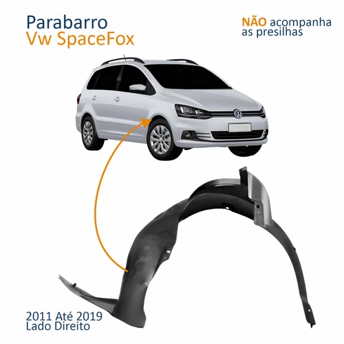 Parabarro Dianteiro Vw SpaceFox 2011 Até 2019 Lado Direito Passageiro