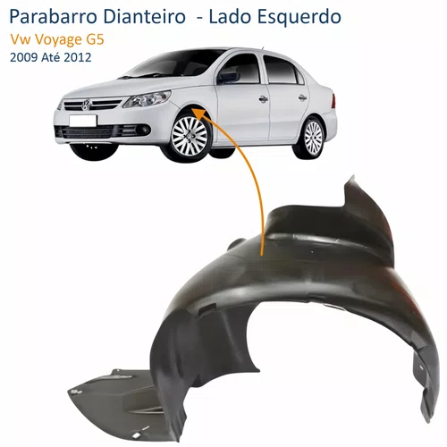 Parabarro Dianteiro Vw Voyage G5 2009 Até 2012 Lado Esquerdo Motorista