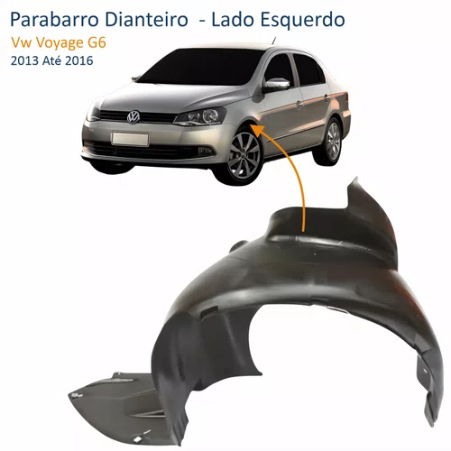 Parabarro Dianteiro Vw Voyage G6 2013 Até 2016 Lado Esquerdo Motorista