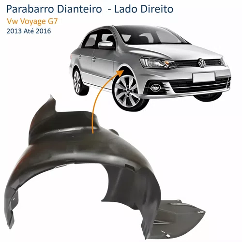 Parabarro Dianteiro Vw Voyage G7 2006 Até 2018 Lado Direito Passageiro