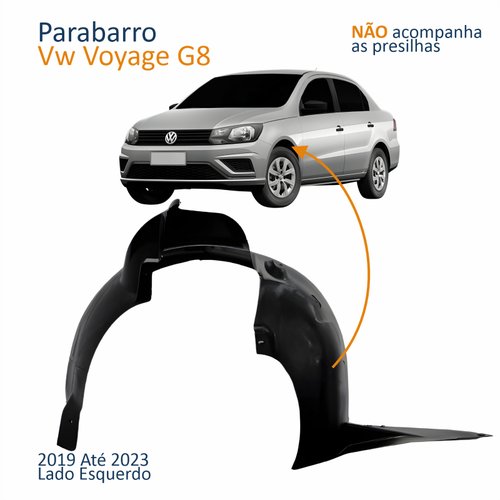 Parabarro Dianteiro Vw Voyage G8 2019 2020 2021 2022 2023 Lado Esquerdo Motorista