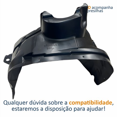 Parabarro Dianteiro Fiat Strada 2020 2021 2022 2023 Lado Esquerdo Motorista