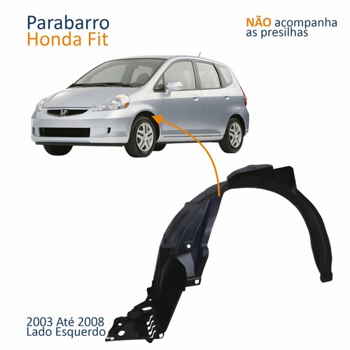 Parabarro Dianteiro Honda Fit 2003 Até 2008 Lado Esquerdo Motorista