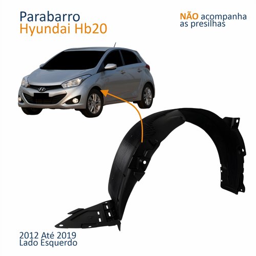 Parabarro Dianteiro Hyundai Hb20 2012 Até 2019 Lado Esquerdo Motorista