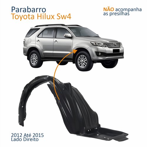 Para-Barro Dianteiro Toyota Hilux SW4 2012 2013 2014 2015 Lado Direito Passageiro