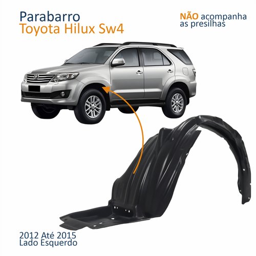 Parabarro Dianteiro Toyota Hilux Sw4 2012 2013 2014 2015 Lado Esquerdo Motorista