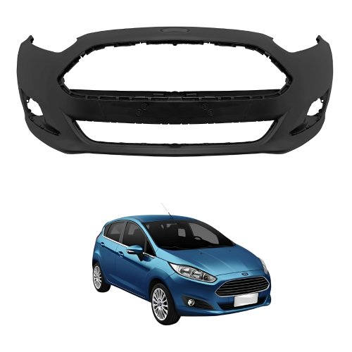 Parachoque Dianteiro New Fiesta Hatch 2014 2015 2016 2017 2018 Com Furo
