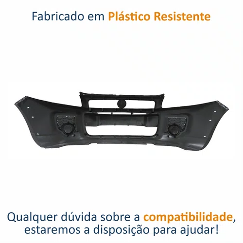 Parachoque Dianteiro Cinza Fiat Strada Working 2014 Até 2019 Sem Furo