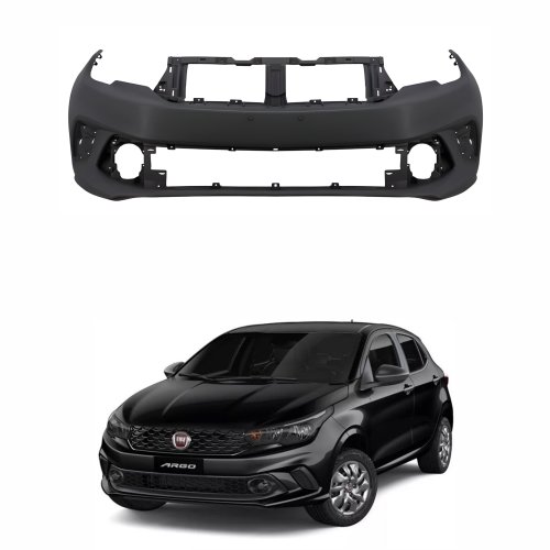 Parachoque Dianteiro Fiat Argo 2017 Até 2020 Liso Com Furo para Milha