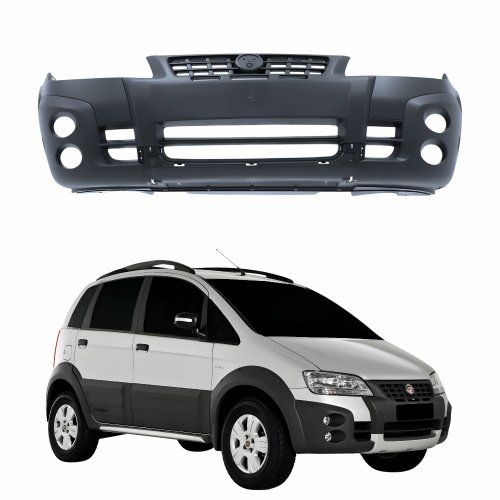 Parachoque Dianteiro Fiat Idea Adventure 2006 2007 2008 2009 2010 Cor Cinza