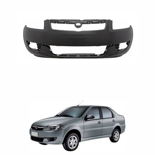 Parachoque Dianteiro Fiat Siena EL 2013 2014 2015 2016 Com Furo