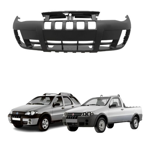 Parachoque Dianteiro Fiat Palio Strada Adventure 2005 2006 2007 2008 Com Furo