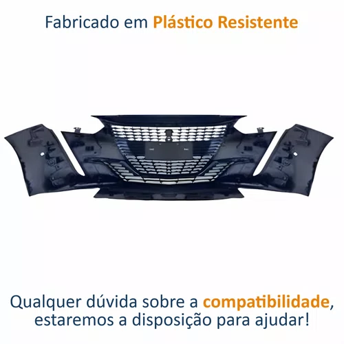 Parachoque Dianteiro Peugeot 208 2020 Até 2024 Completo Com Grades