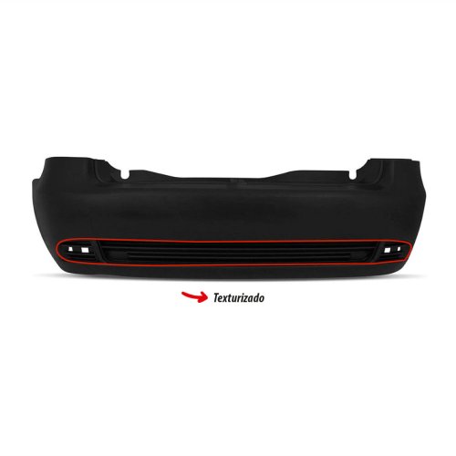 Parachoque Fiat Palio G3 2004 2005 2006 2007 2008 2009 2010 2011 Traseiro Preto Liso