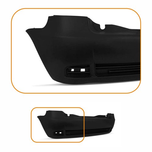 Parachoque Fiat Palio G3 2004 2005 2006 2007 2008 2009 2010 2011 Traseiro Preto Liso