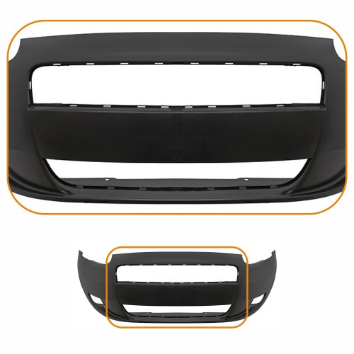 Parachoque Fiat Punto 2008 2009 2010 2011 2012 Dianteiro Preto Liso com Furo para Milha