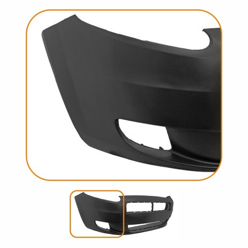 Parachoque Fiat Punto 2008 2009 2010 2011 2012 Dianteiro Preto Liso com Furo para Milha