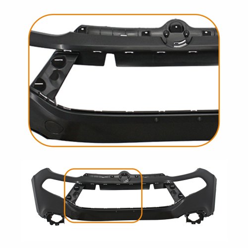 Parachoque Fiat Toro 2016 2017 2018 2019 2020 2021 2022 Dianteiro Superior Preto Liso com Furo para Milha
