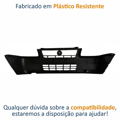 Parachoque Dianteiro Fiat Uno Fiorino Fire 2006 Até 2012 Preto Texturizado