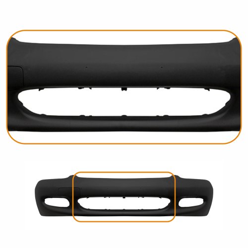 Parachoque Ford Escort Zetec 1997 1998 1999 2000 2001 2002 2003 Dianteiro Preto Texturizada Com Furo para Milha