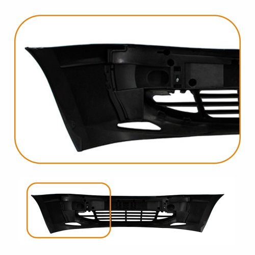 Parachoque Ford Fiesta 2000 2001 2002 2003 2004 2005 Courier 2000 Até 2013 Dianteiro Preto Texturizado