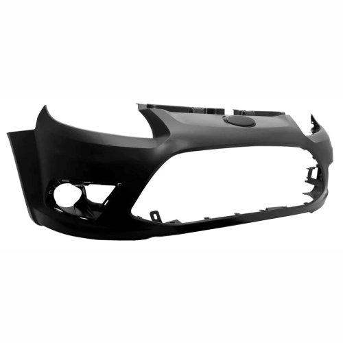 Parachoque Ford Ka 2012 2013 2014 Dianteiro Preto Liso com Furo para Milha
