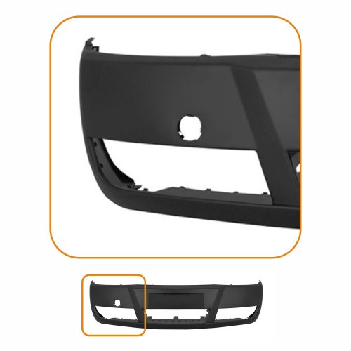 Parachoque Gm Astra 2003 2004 2005 2006 2007 2008 2009 2010 2011 2012 Dianteiro Preto Liso com Furo para Milha