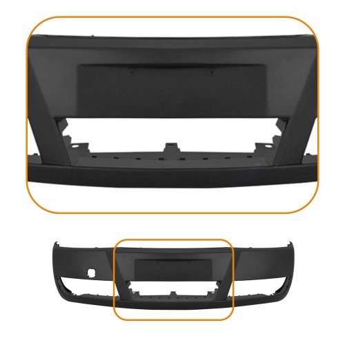 Parachoque Gm Astra 2003 2004 2005 2006 2007 2008 2009 2010 2011 2012 Dianteiro Preto Liso com Furo para Milha