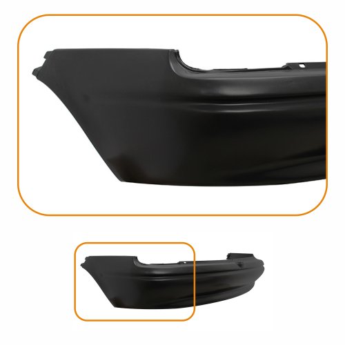 Para-Choque Chevrolet Corsa Sedan 1996 1997 1998 1999 2000 2001 2002 2003 2004 2005 2006 2007 2008 2009 2010 Traseiro Preto Liso