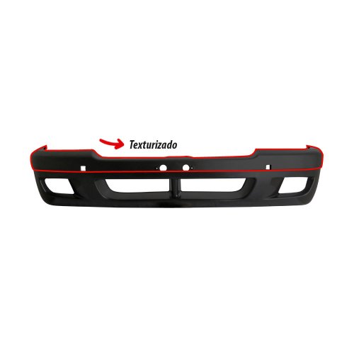Parachoque Gm S-10 Blazer 2009 2010 2011 2012 Dianteiro Preto liso com Furo para Milha