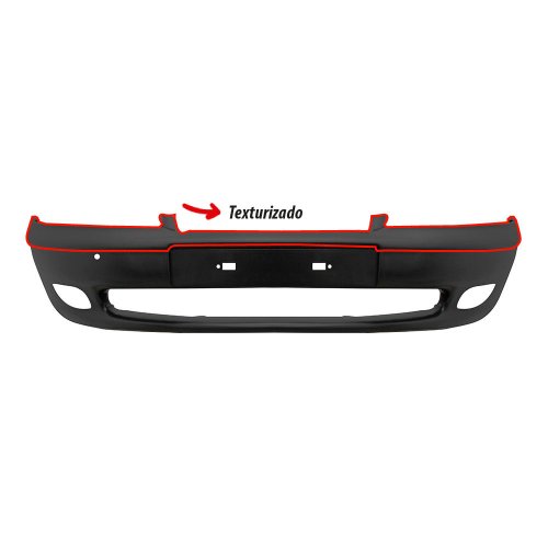 Parachoque Gm Vectra 1997 1998 1999 Dianteiro Preto Liso com Furo para Milha