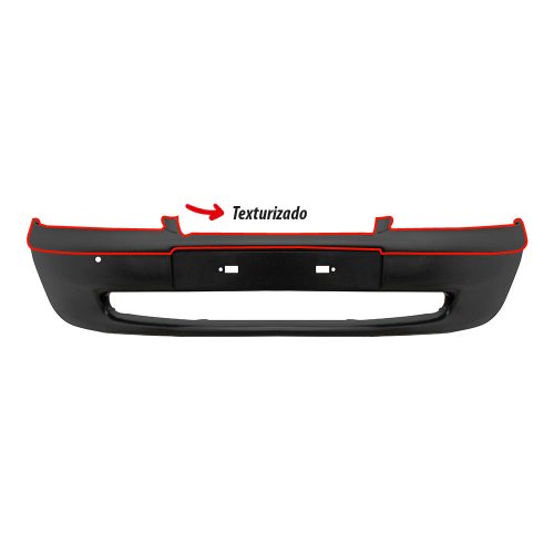Parachoque Gm Vectra 1997 1998 1999 Dianteiro Preto Liso sem Furo para Milha