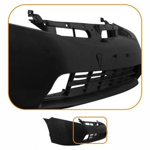 Parachoque Honda New Civic 2006 2007 2008 Dianteiro Preto Liso com Furo para Milha