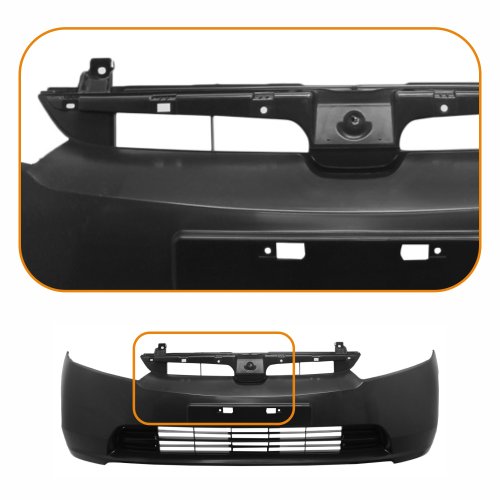 Parachoque Honda New Civic 2006 2007 2008 Dianteiro Preto Liso sem Furo para Milha