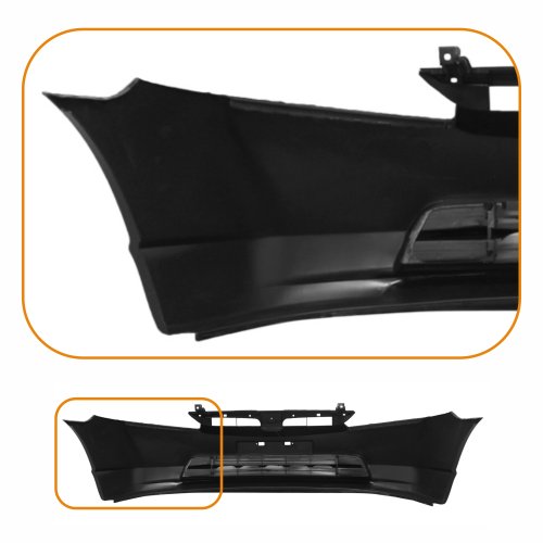 Parachoque Honda New Civic 2006 2007 2008 Dianteiro Preto Liso sem Furo para Milha