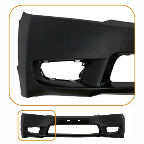 Parachoque Honda New Civic 2009 2010 2011 Dianteiro Preto Liso com Furo para Milha