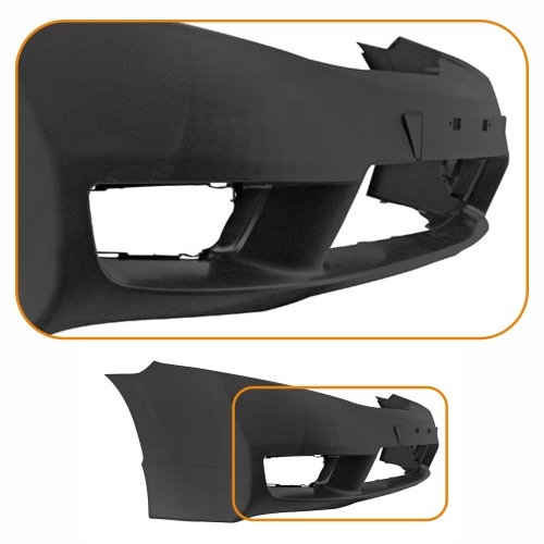 Parachoque Honda New Civic 2009 2010 2011 Dianteiro Preto Liso com Furo para Milha