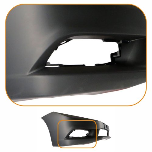Parachoque Honda New Civic 2012 2013 2014 2015 2016 Dianteiro  Preto Liso Com Ressalto para Placa Com Furo pra Milha