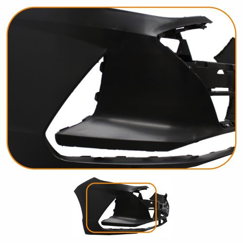 Parachoque Hyundai Hb20 2020 2021 2022 Dianteiro Preto Liso com Furo para Milha