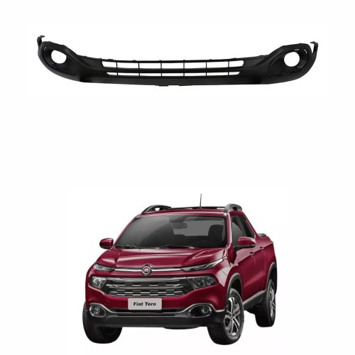 Parachoque Inferior Dianteiro Fiat Toro 2016 Até 2022 Com Furo Para Milha