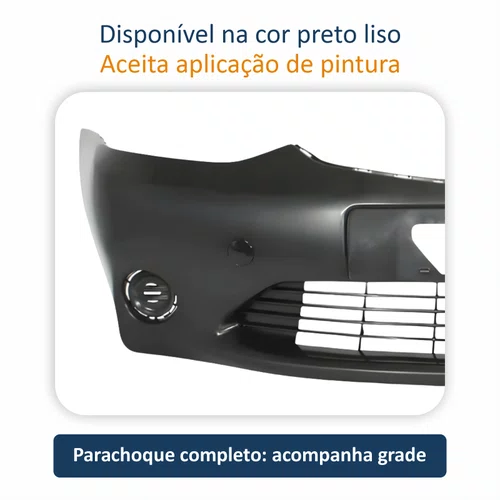 Parachoque Inferior Dianteiro Toyota Etios 2012 Até 2016 Com Grade