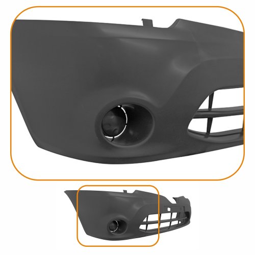 Parachoque Renault Clio 2013 2014 2015 2016 Dianteiro Preto Liso sem Furo para Milha