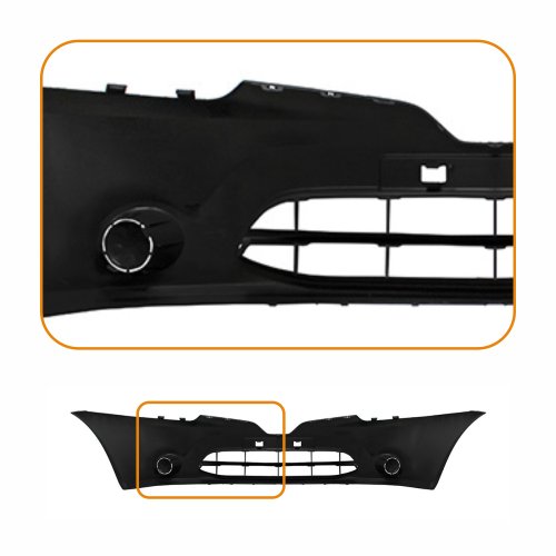 Parachoque Renault Clio 2013 2014 2015 2016 Dianteiro Preto Liso sem Furo para Milha