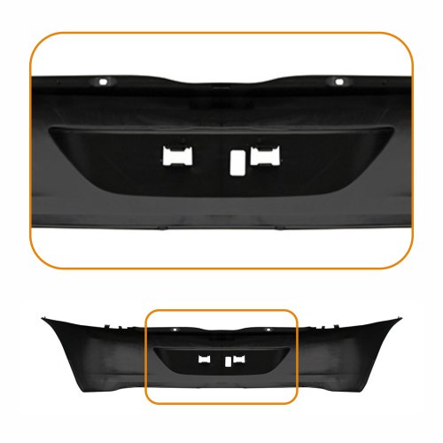 Parachoque Renault Clio Hatch 2006 2007 2008 2009 2010 2011 2012 2013 2014 2015 2016 Traseiro Preto Liso