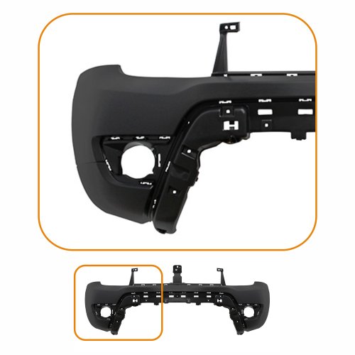 Parachoque Renault Duster Oroch 2016 2017 2018 2019 2020 2021 Dianteiro Preto Liso com Furo para Milha