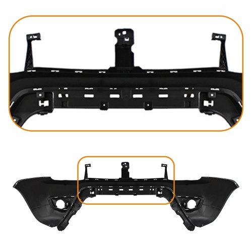 Parachoque Renault Duster Oroch 2016 2017 2018 2019 2020 2021 Dianteiro Preto Liso com Furo para Milha