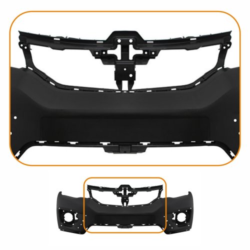 Parachoque Renault Kwid Outsider 2017 2018 2019 2020 Dianteiro Preto Liso com Furo para Milha