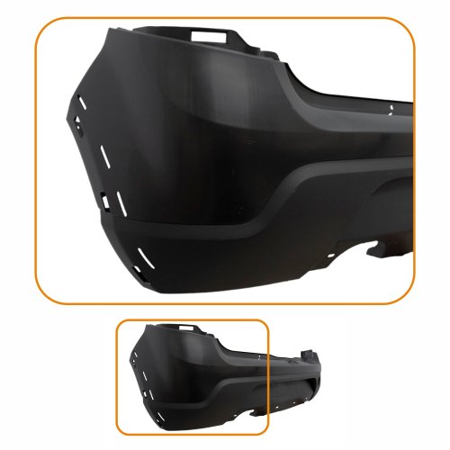 Parachoque Renault Sandero Stepway 2008 2009 2010 2011 2012 2013 2014 Traseiro Preto Liso e inferior Texturizado