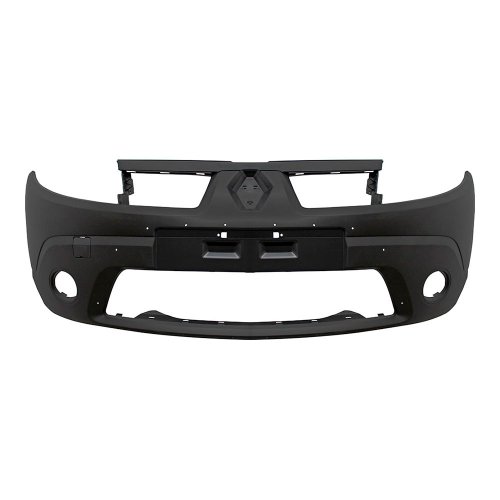 Parachoque Renault Sandero Stepway 2008 2009 2010 2011 Dianteiro Preto Liso e Inferior Texturizado com Furo para Milha